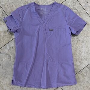 Figs Lavender V-Neck Scrub set